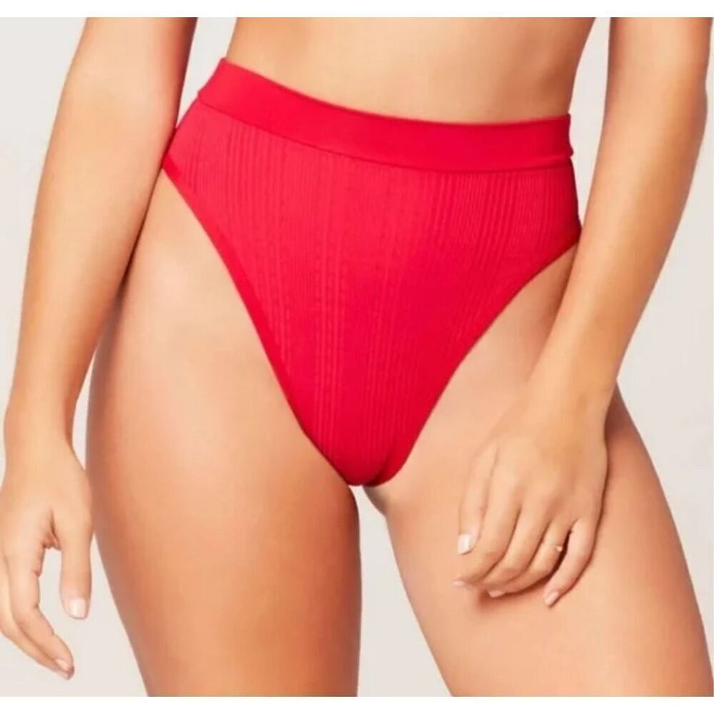L*Space NEW size S red bikini swim bottoms French cheeky